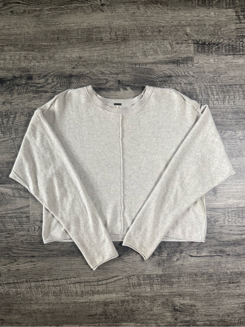 Free People Women’s Cashmere Sweater US M 8-10 Grey Relaxed Boho Wool Fall